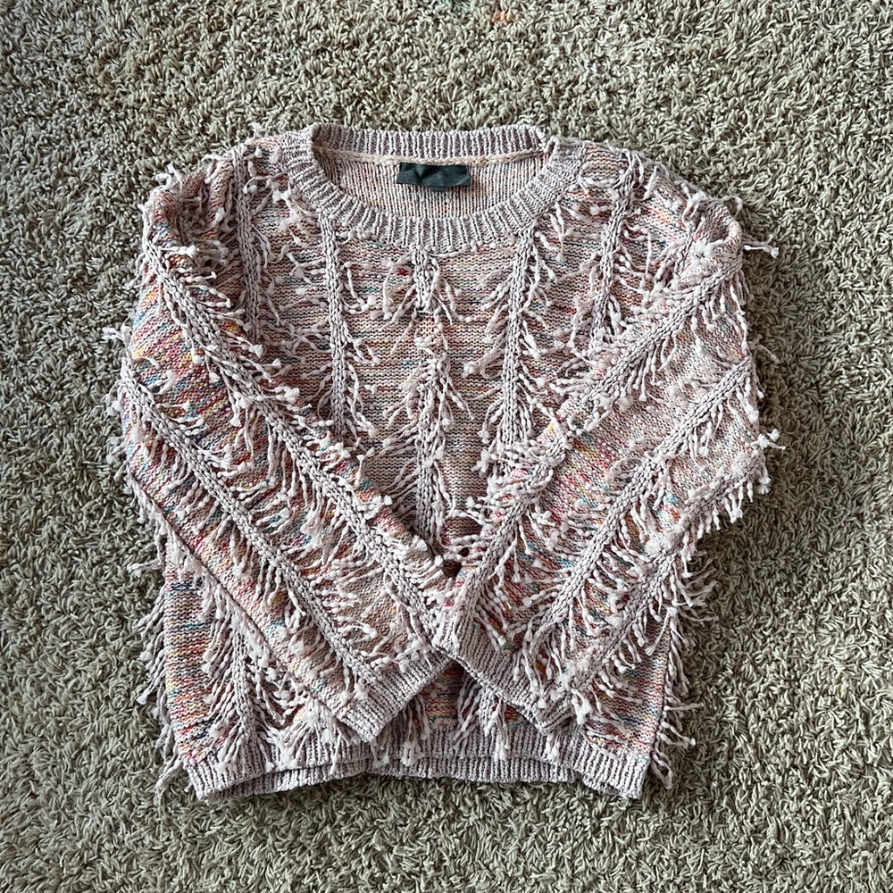 Anthropologie - Sunday in Brooklyn textured pink sweater - Womens XS